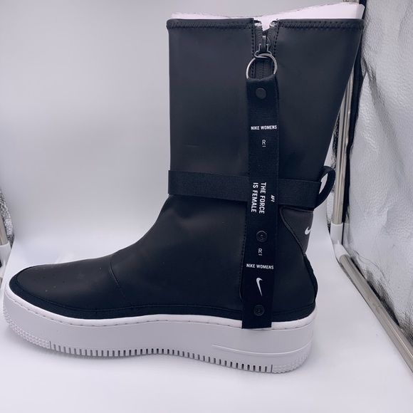 Nike W AF1 Sage Hi "Black/Black-White" - Picture 5 of 8